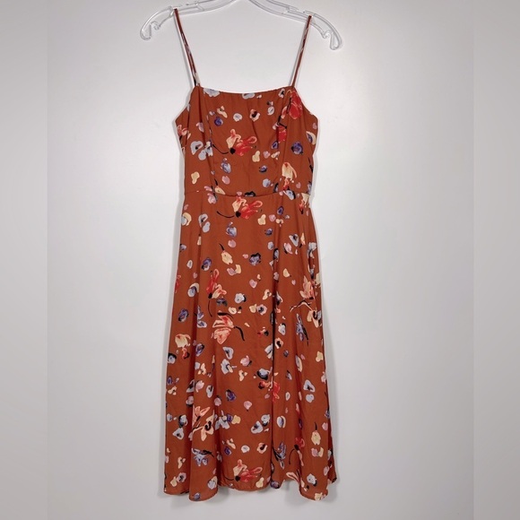 HUTCH Declan Brown Rust Dress Size 2 Floral Midi Boho Prairie Cottage Western - Picture 3 of 9